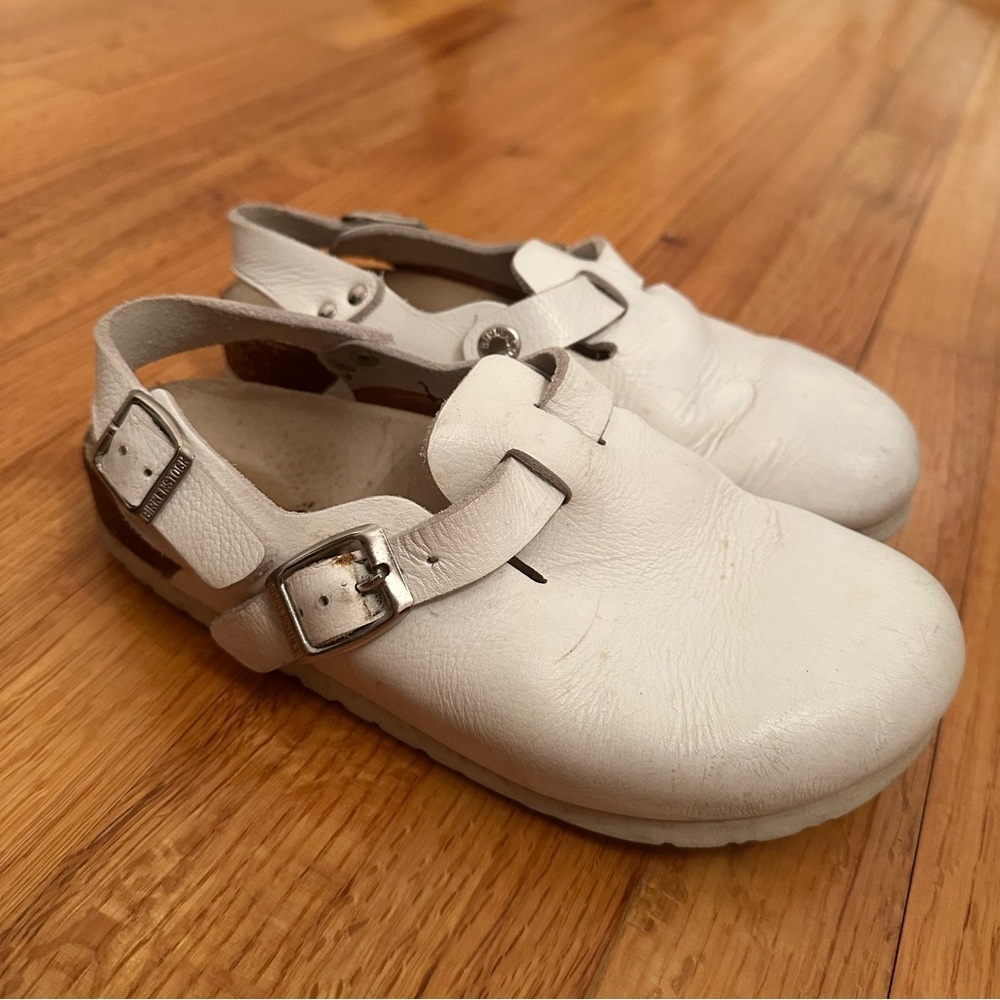 Birkenstock Leather Buckle Clogs Size 36